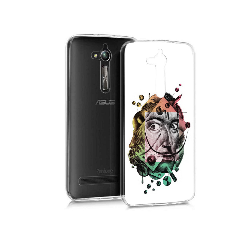 

Чехол MyPads Tocco для Asus ZenFone Go (ZB500KL) разноцветное лицо абстракция, Прозрачный, Tocco