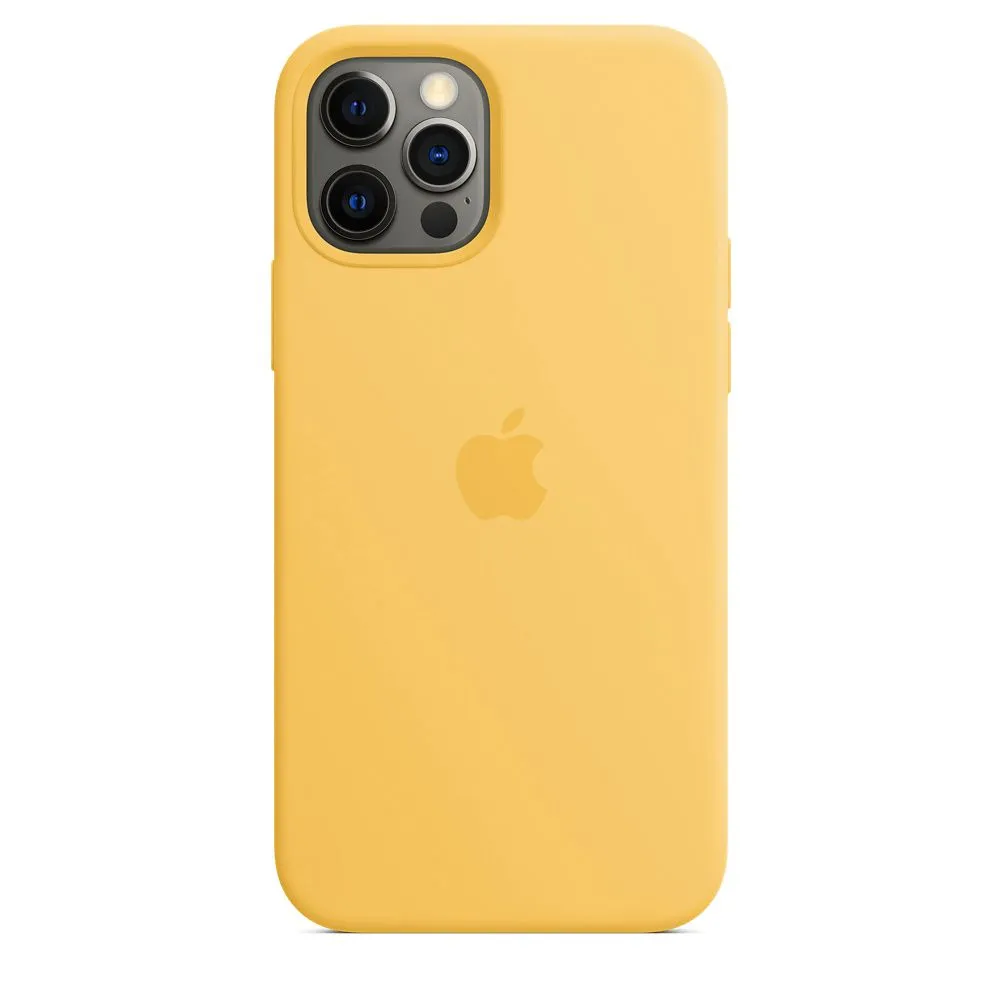 Чехол для iPhone 12/12 Pro Silicone Case (желтый)