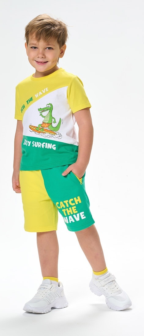 

Шорты детские Kari Kids SS24C66901225, желтый/зеленый, 116, 228760