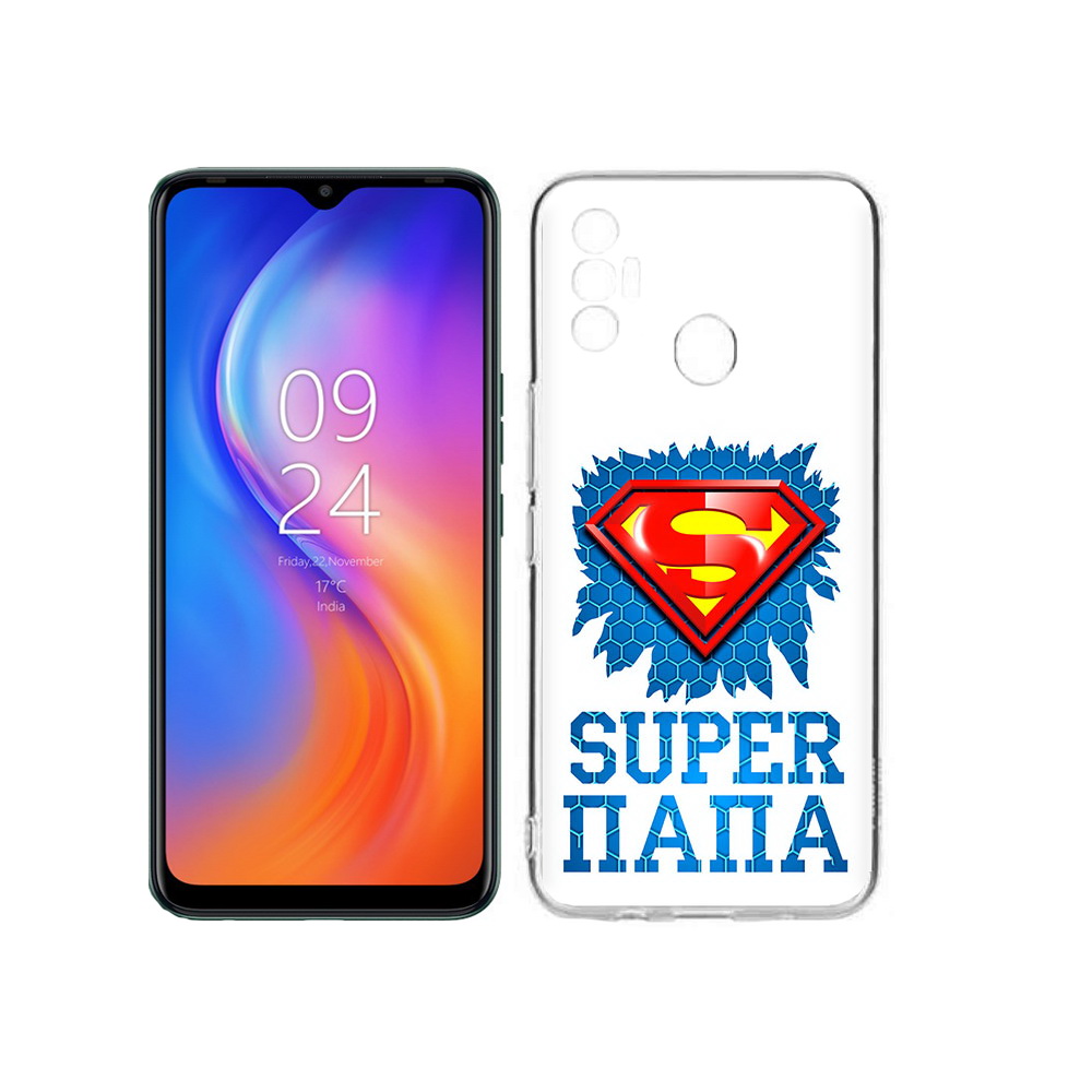 

Чехол MyPads Tocco для Tecno Spark 7 Супер Папа, Прозрачный, Tocco