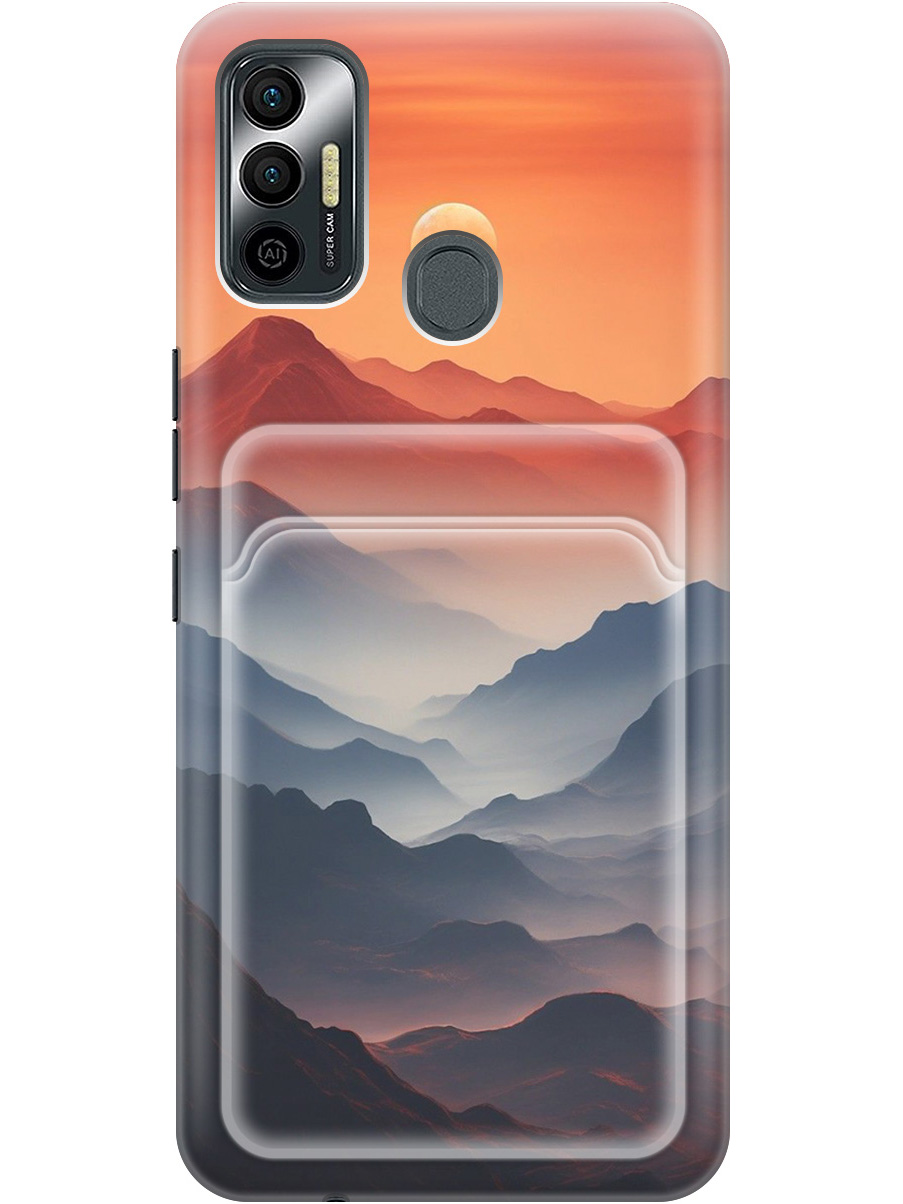 

Силиконовый чехол на Tecno Spark 7 с принтом с карманом для карты прозрачный 786134, Прозрачный;оранжевый;черный, 741736110