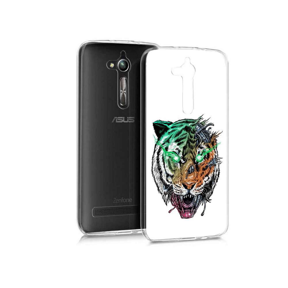 

Чехол MyPads Tocco для Asus ZenFone Go (ZB500KL) робо-тигр, Прозрачный, Tocco