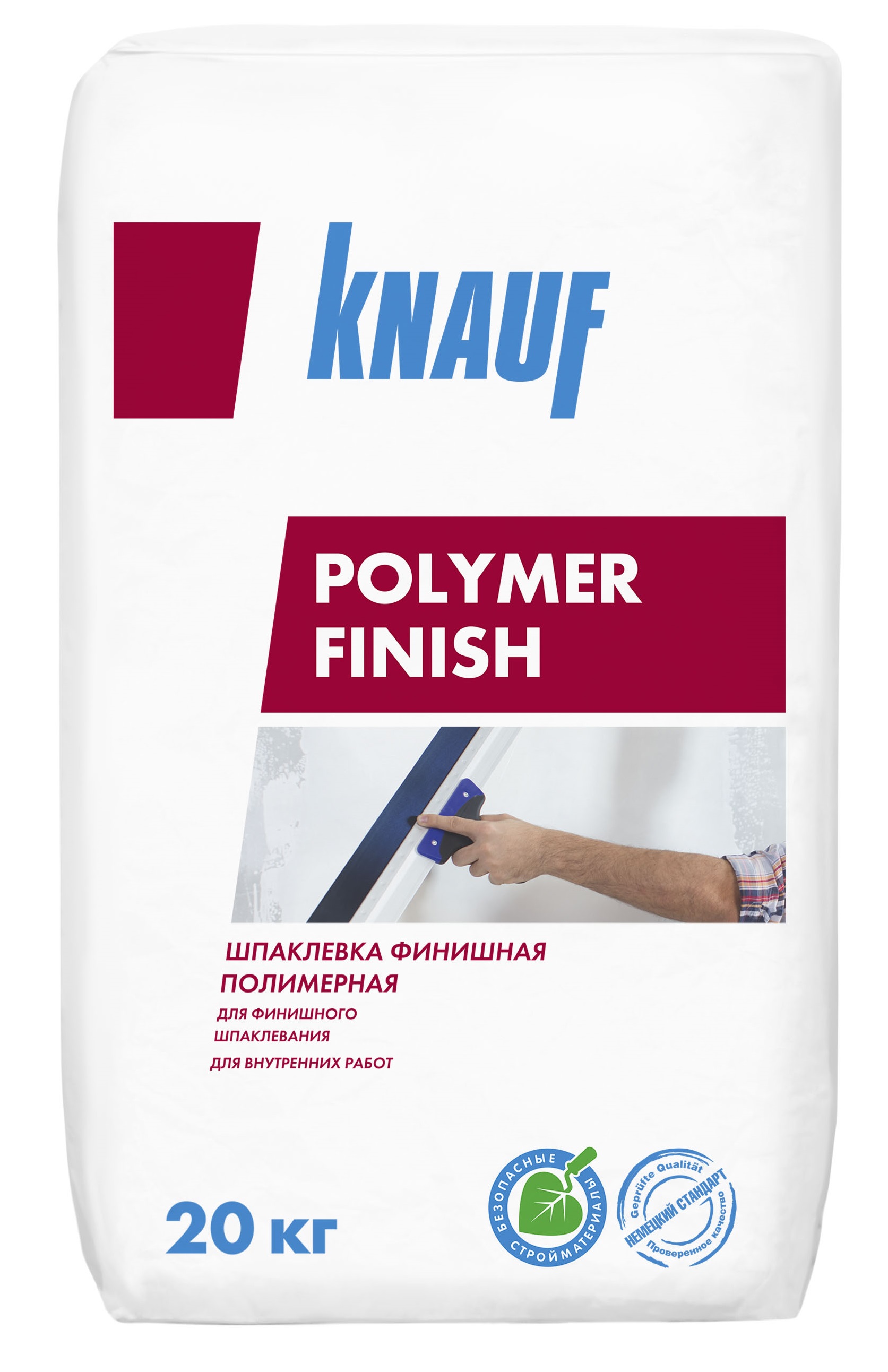 

Шпаклевка полимерная KNAUF Polymer Finish, белая, 20кг