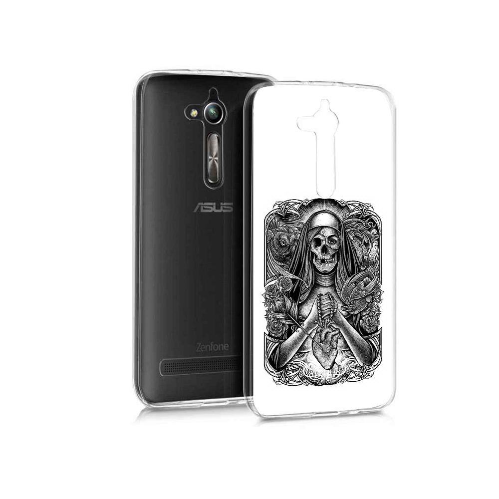 

Чехол MyPads Tocco для Asus ZenFone Go (ZB500KL) скелет с сердцем, Прозрачный, Tocco