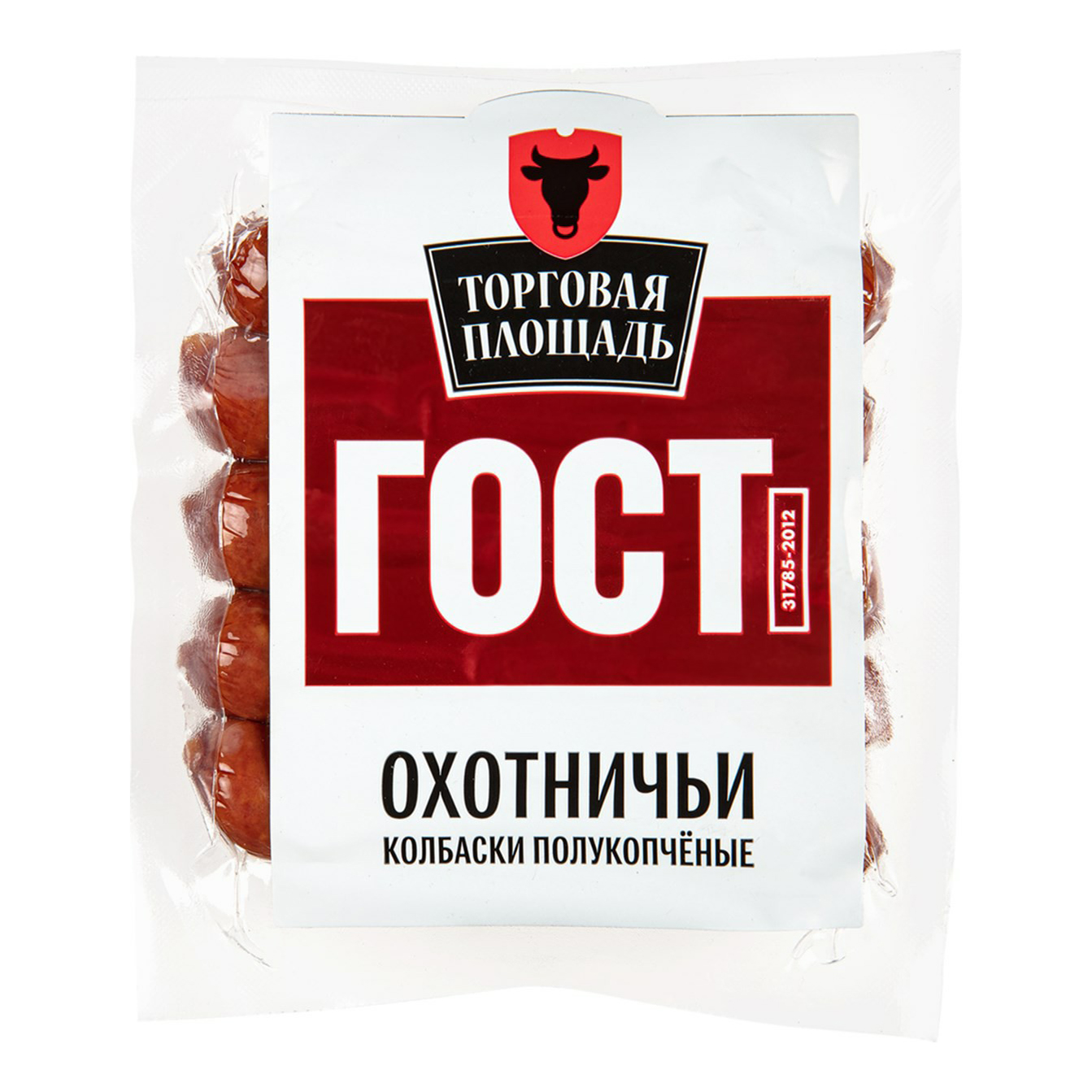 

Колбаски Торговая Площадь Охотничьи ГОСТ полукопченые +-1 кг