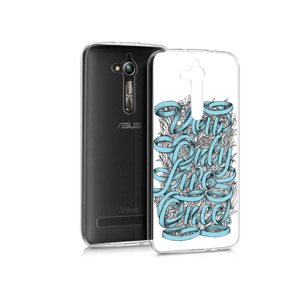 

Чехол MyPads Tocco для Asus ZenFone Go (ZB500KL) слова из ленты абстракция, Прозрачный, Tocco