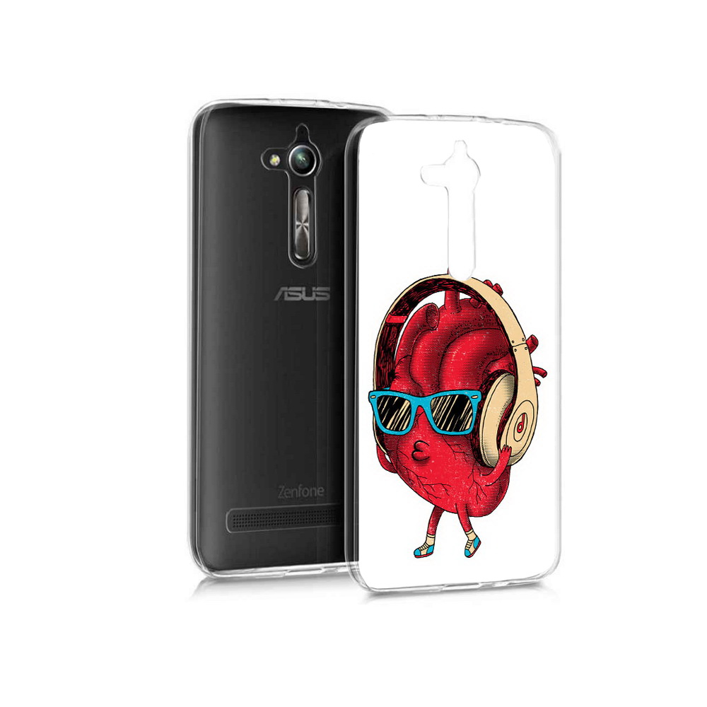 

Чехол MyPads Tocco для Asus ZenFone Go (ZB500KL) слушай сердце, Прозрачный, Tocco