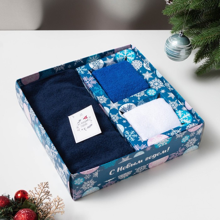 

Набор полотенец Этель "С Новым годом" Вид 3 (30х30см - 2шт,30х60 см) 340г/м2, 100% хлопок