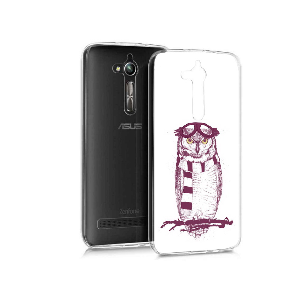 

Чехол MyPads Tocco для Asus ZenFone Go (ZB500KL) сова-летчик, Прозрачный, Tocco