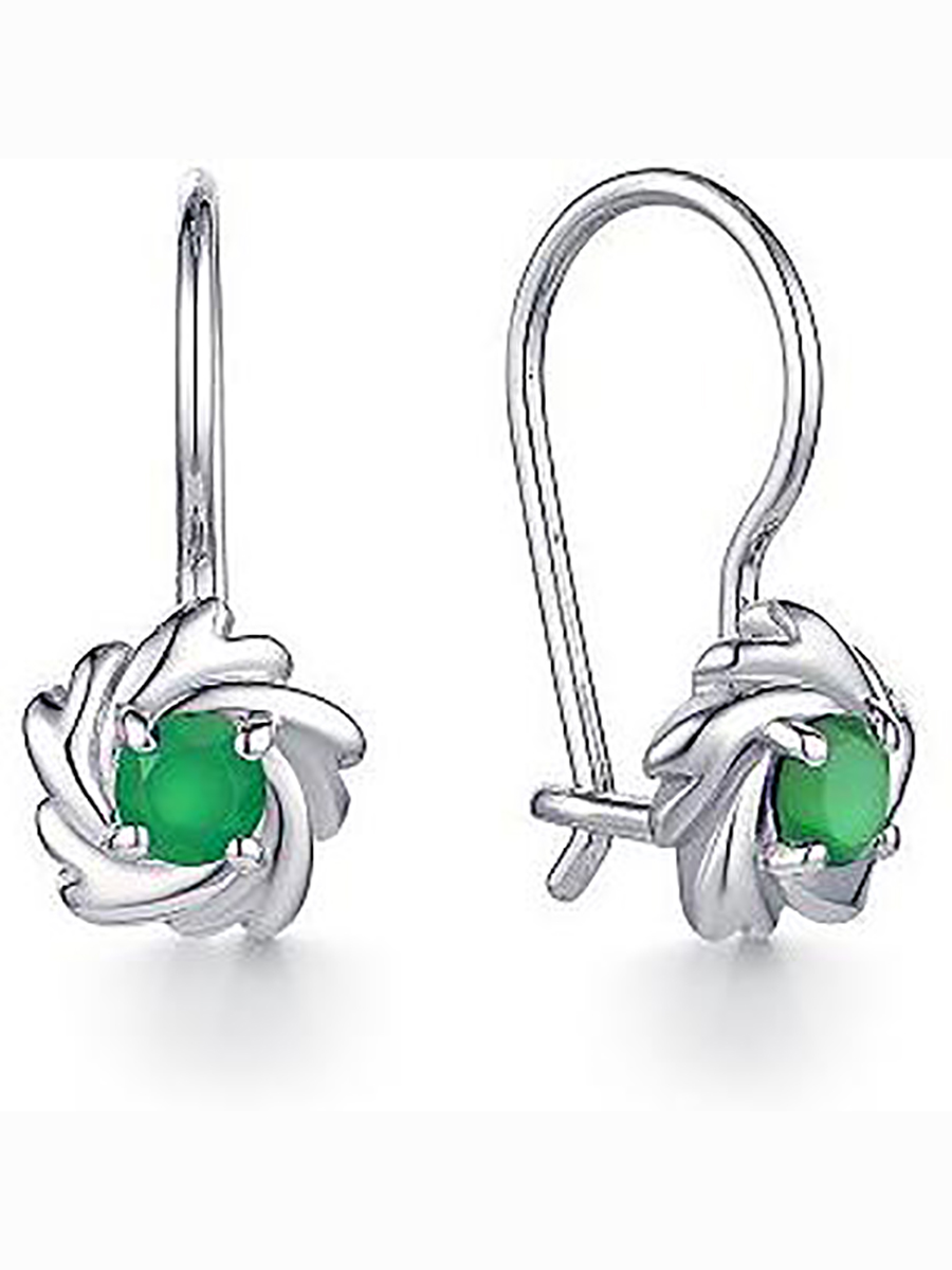 

Серьги с 2 агатами из серебра Алкор серебро 02-1423_00АГ-00, 02-1423_00АГ-00