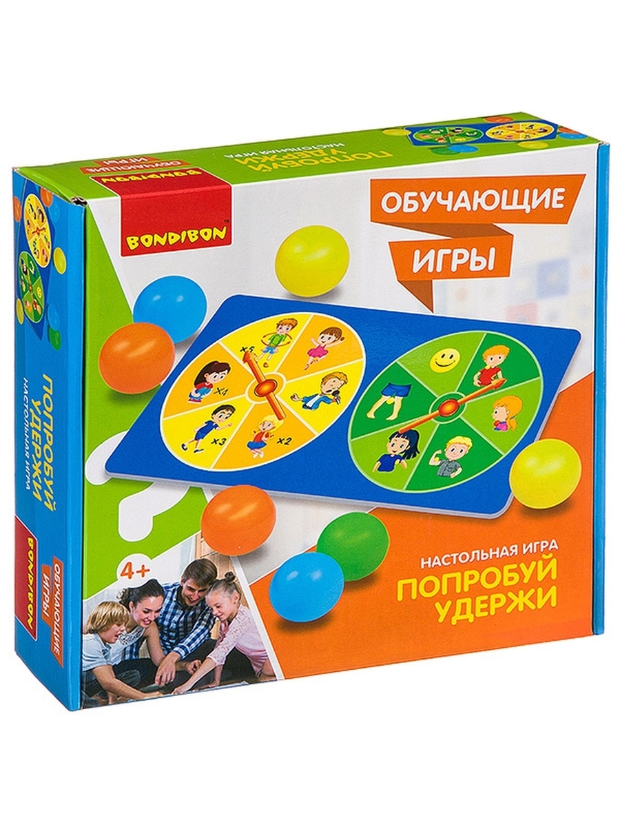 

Настольная игра Bondibon Обучающие игры Попробуй удержи, BOX 25,5x6,5x25,5 см