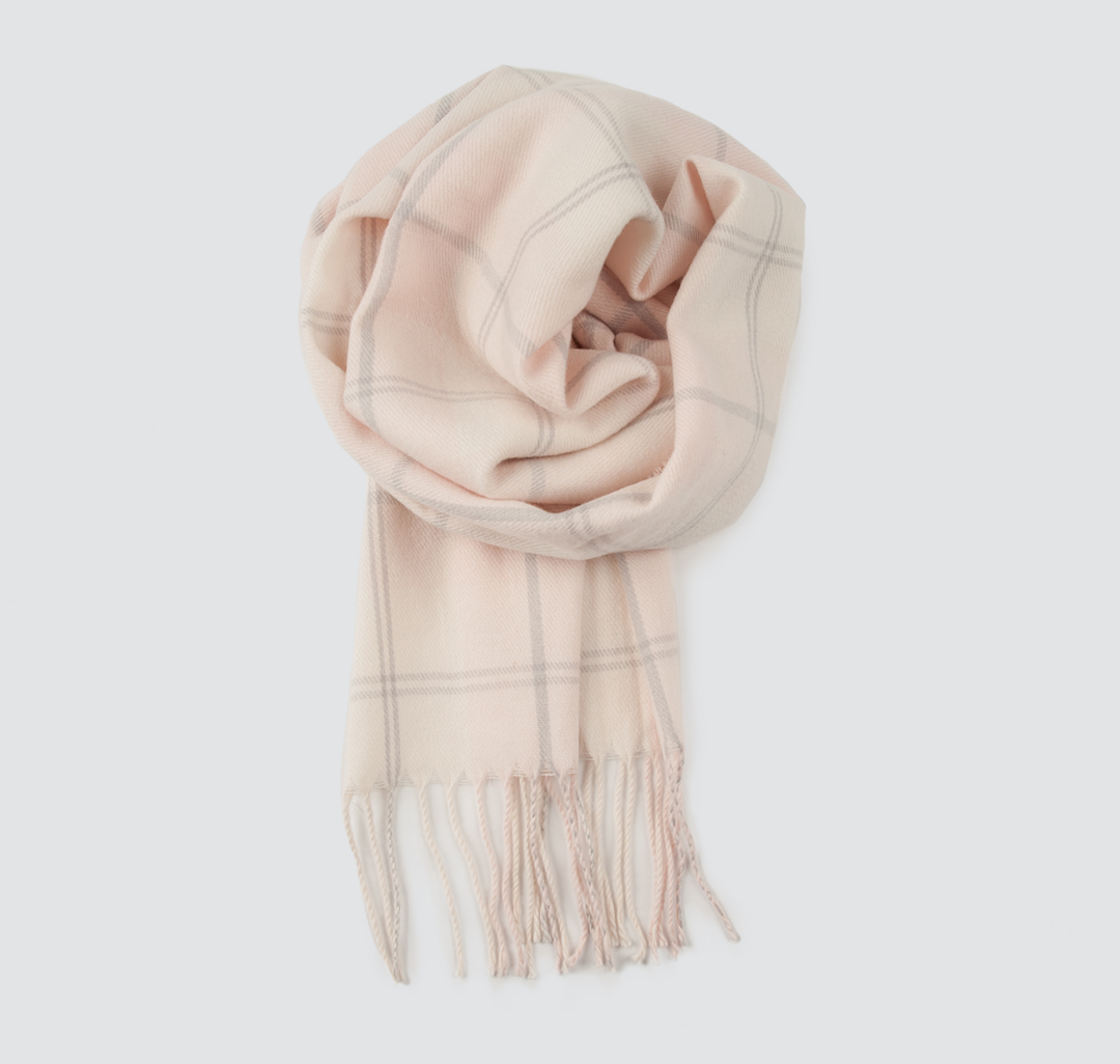 

Палантин женский Marmalato 998-042 белый-розовый-серый, 170х40 см, 998-042