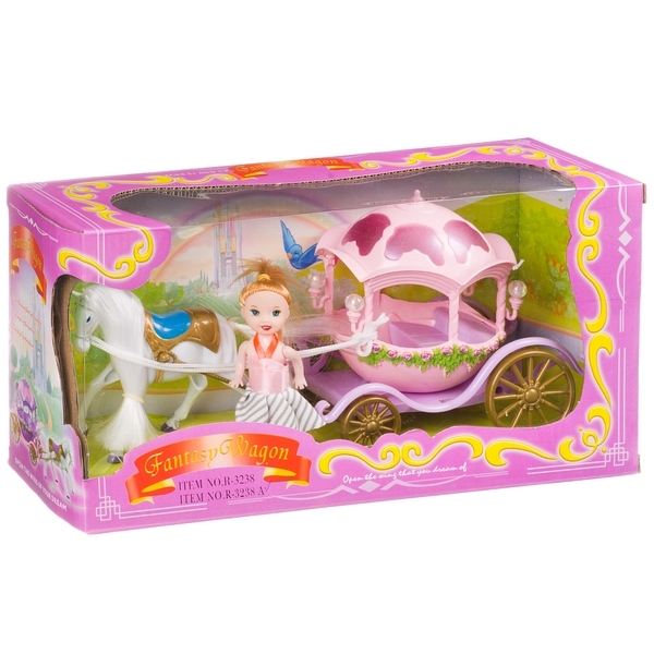 

Набор игровой Fantasy Wagon Кукла в карете с лошадкой, BOX 34х17х11 см