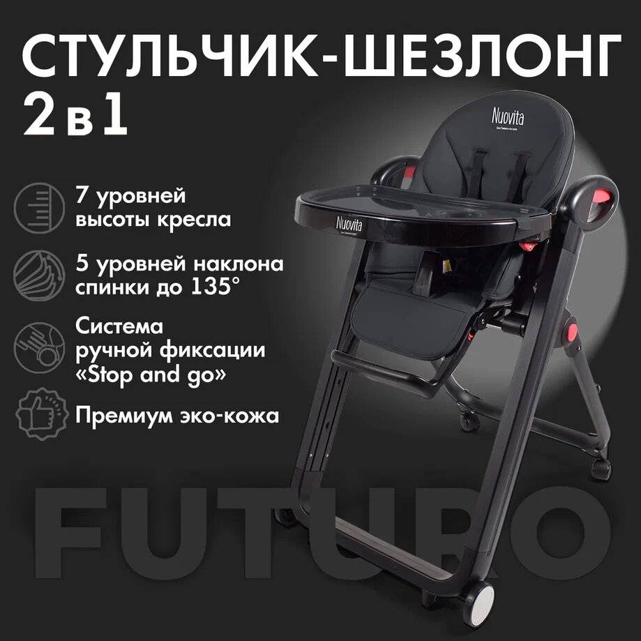 

Стульчик для кормления Nuovita Futuro Nero (Nero / Черный), Futuro Nero