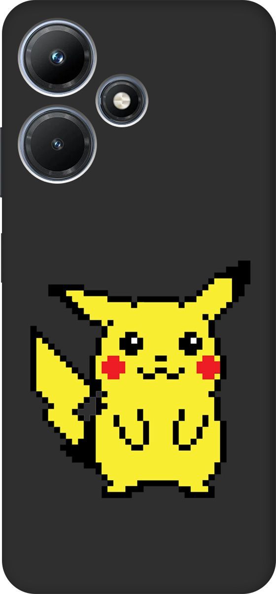 

Чехол на Infinix Hot 30i "Pixel Pikachu" черный, Черный;желтый, 159413