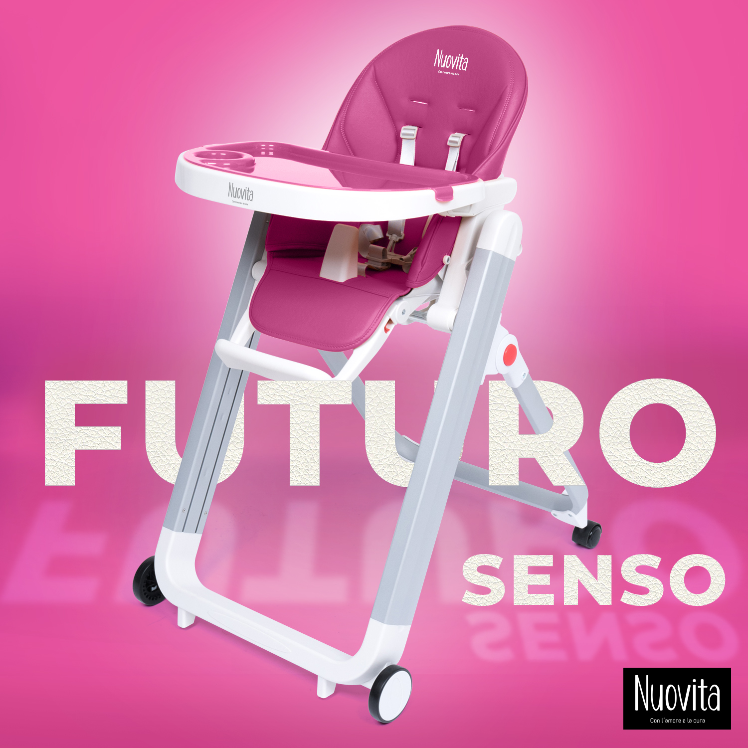 Стульчик для кормления Nuovita Futuro Senso Bianco (Magenta/Пурпурный)
