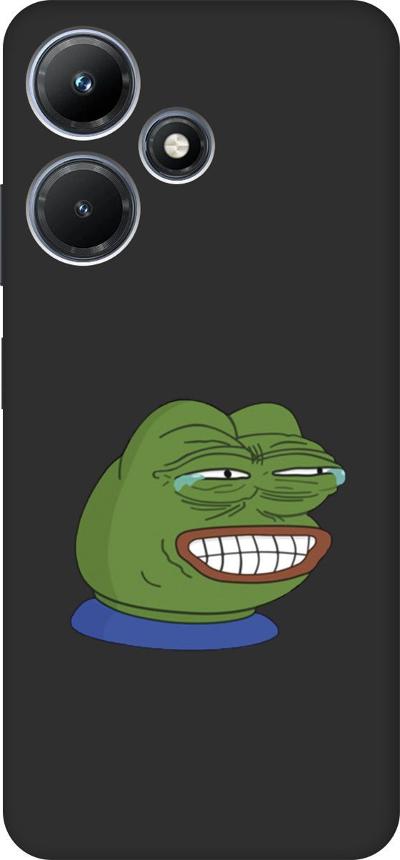 

Чехол на Infinix Hot 30i "Pepe the Frog" черный, Черный;белый, 159413
