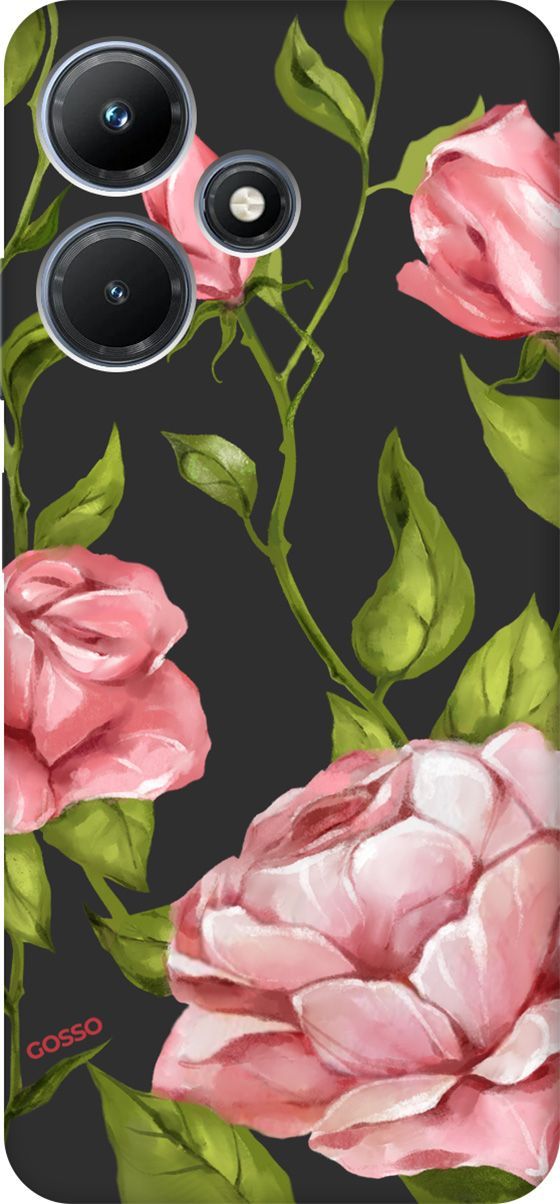 

Чехол на Infinix Hot 30i "Amazing Roses" черный, Черный;зеленый, 159413