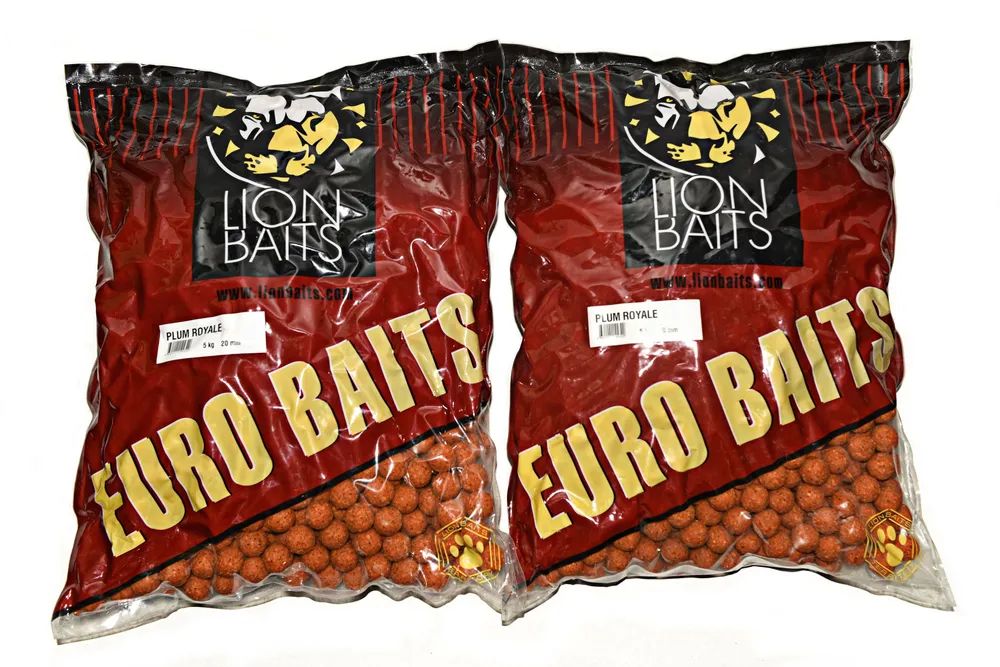 Бойлы тонущие LION BAITS серии EURO BAITS Слива королевская  20мм набор 2 шт по 5 кг