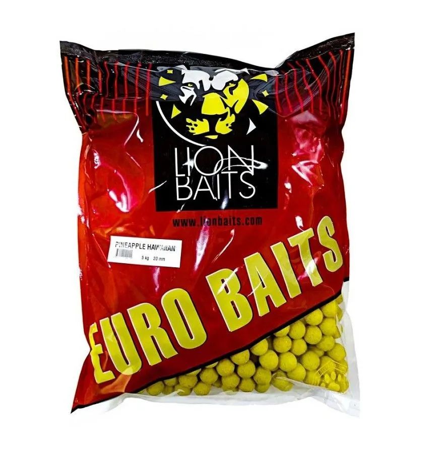 Бойлы тонущие Lion Baits Euro Baits Pineapple Hawaiian 20мм 5 кг (Гавайский ананас)