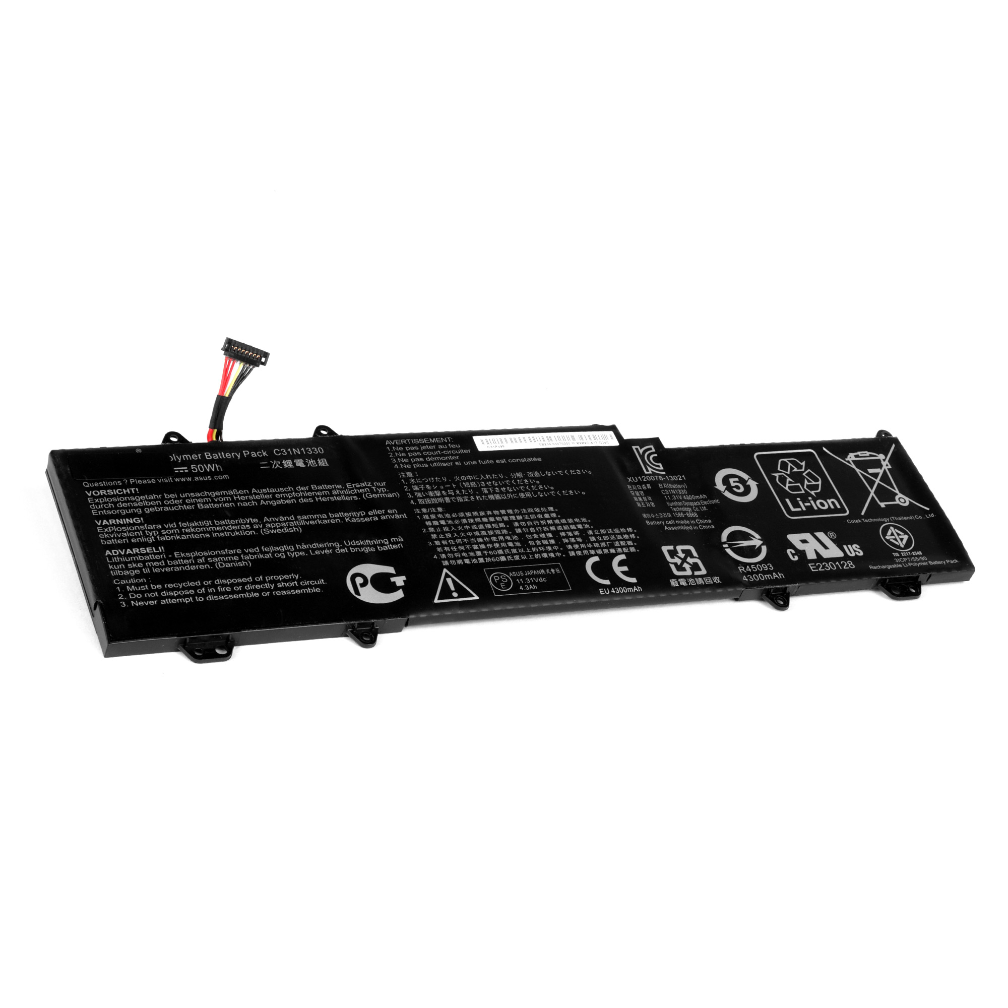 

Аккумулятор для ноутбука Asus UX32 (11.3V 4300mAh) PN: C31N1330