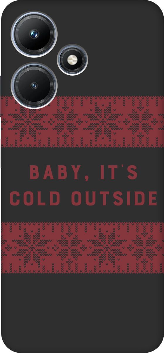 

Чехол на Infinix Hot 30i "It's Cold" черный, Черный;красный, 159413