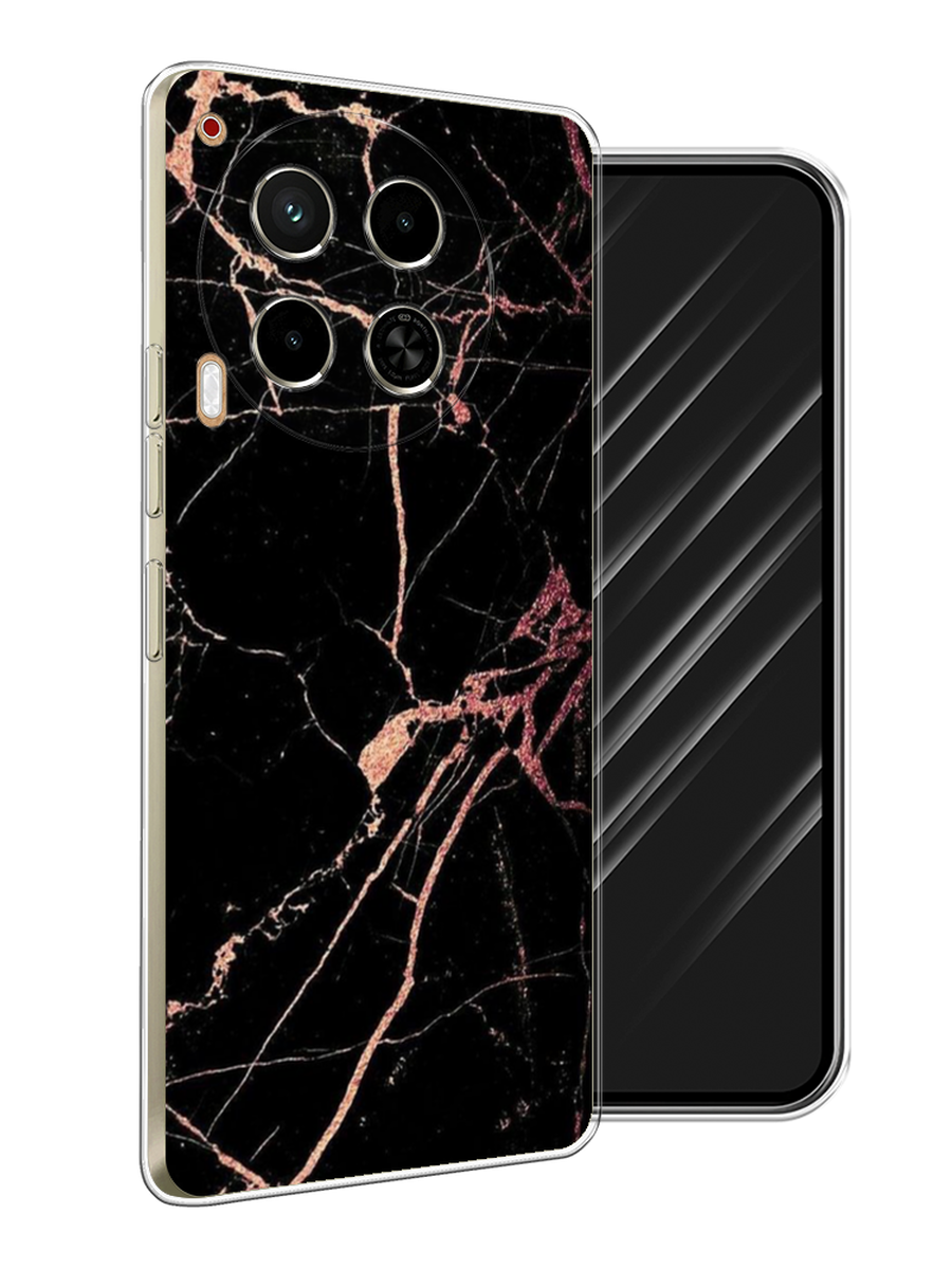 

Чехол Awog на Tecno Camon 30 4G "Мрамор розовое золото", Черный;розовый, 305650-1