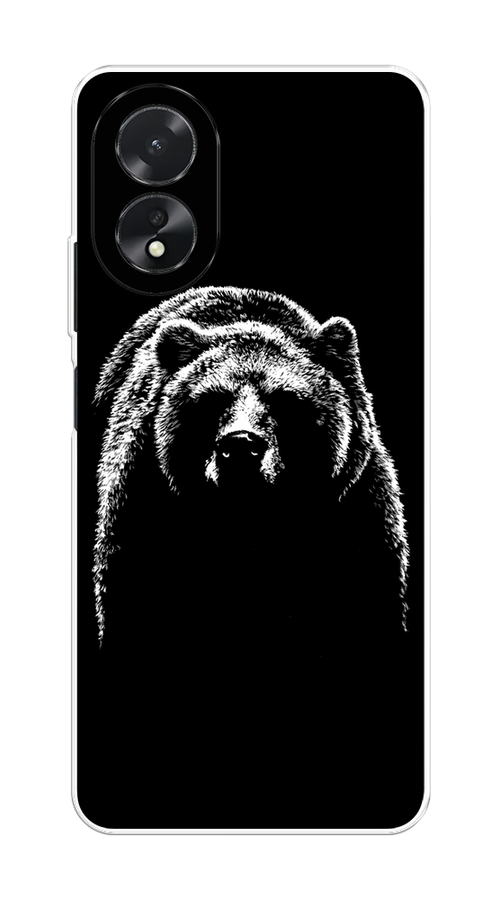 

Чехол на Oppo A38/A18 "Медведь в ночи", Белый;черный, 2515350-1