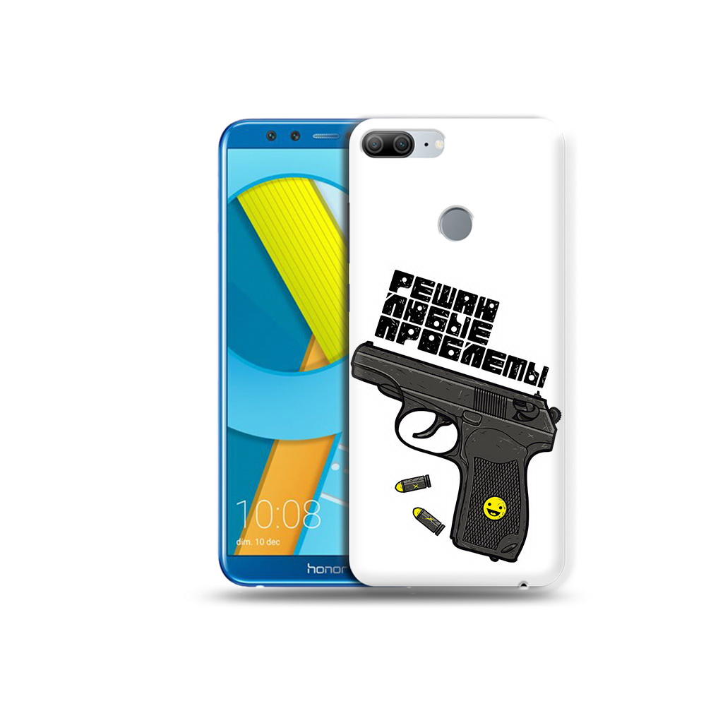 

Чехол MyPads Tocco для Huawei Honor 9 Lite пистолет против проблем (PT117118.56.542), Прозрачный, Tocco