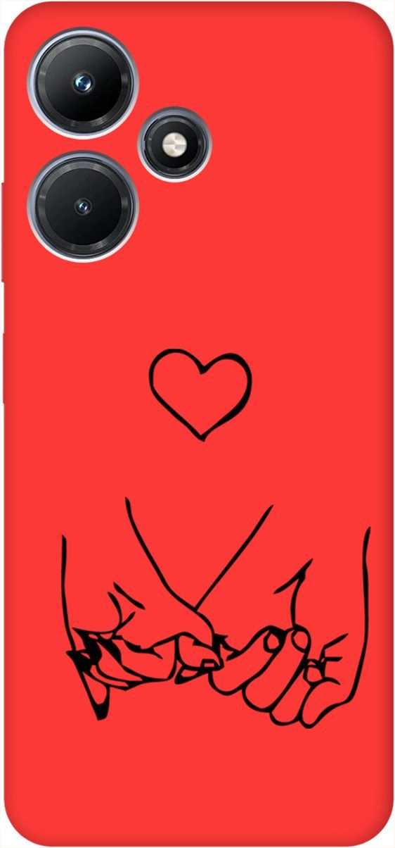 

Чехол на Infinix Hot 30i "Lovers Hands" красный, Красный;серый, 159422