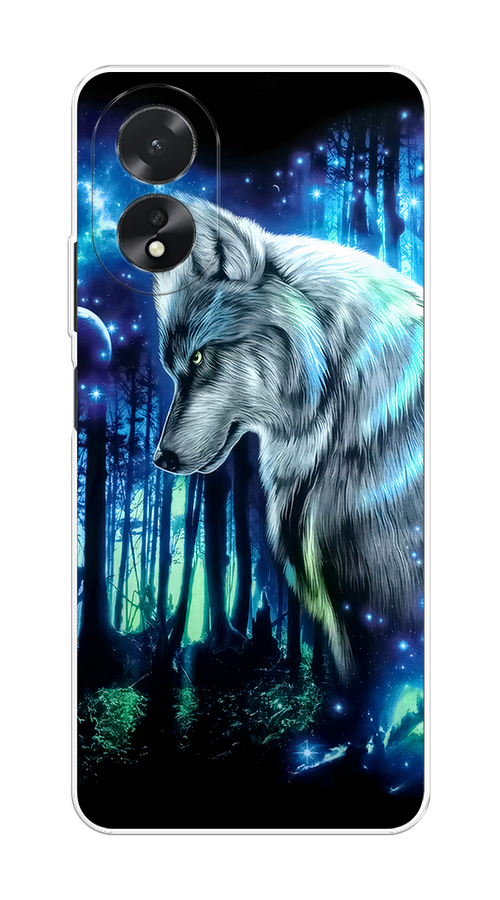 

Чехол на Oppo A38/A18 "Сказочный волк", Синий;серебристый;черный, 2515350-1