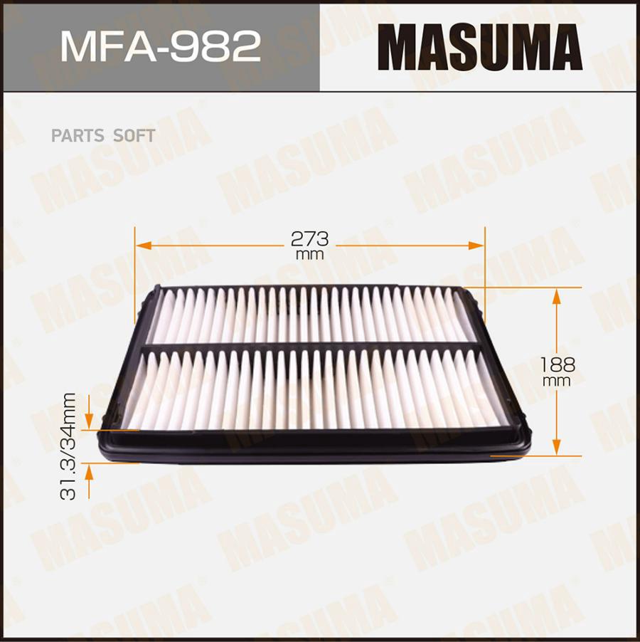 

MASUMA MFA982 Воздушный фильтр А- 859 "Masuma" (1/40)
