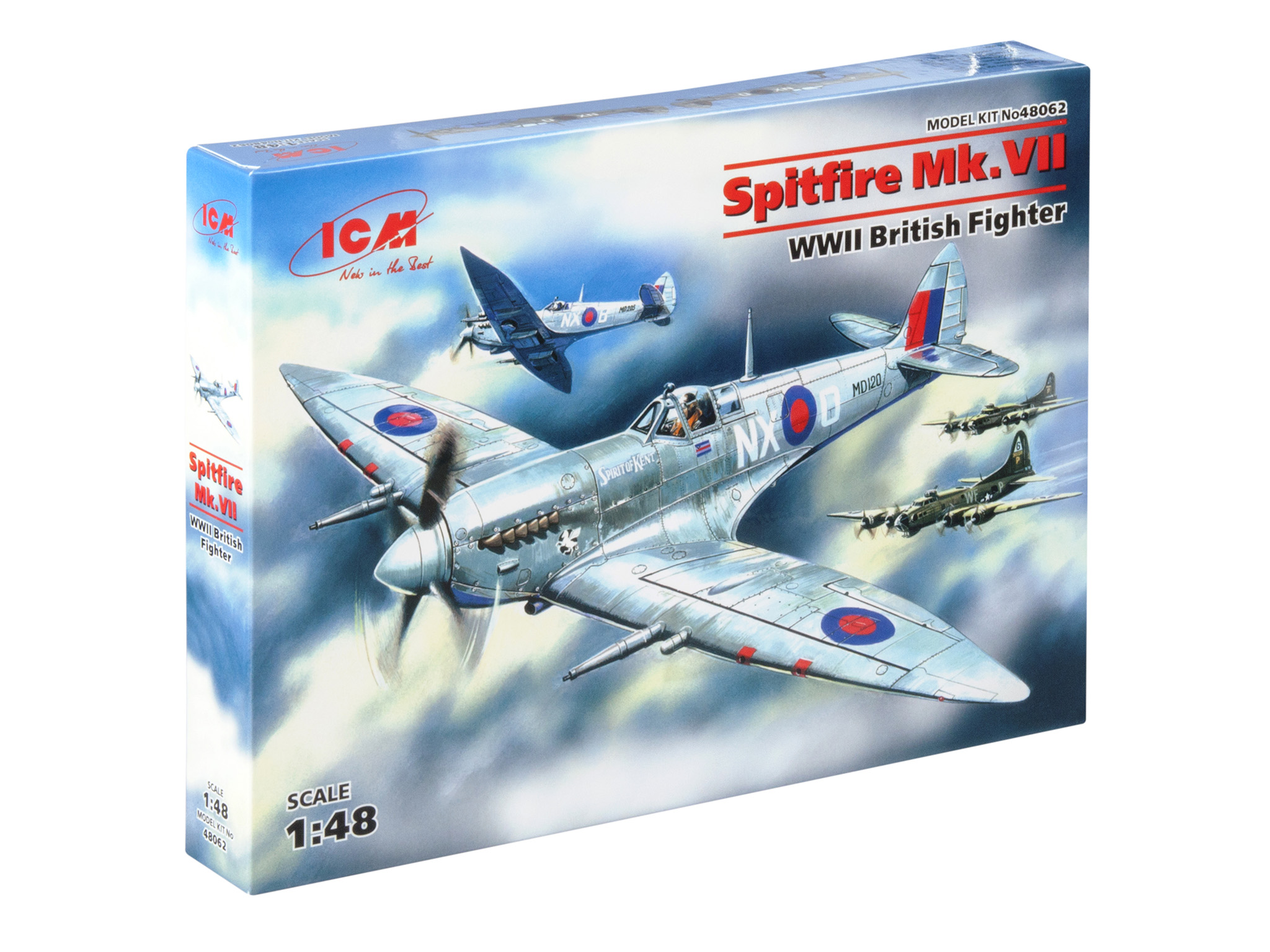 

Сборные модели ICM 1/48 Британский истребитель 2МВ Спитфайр Mk. VII 48062