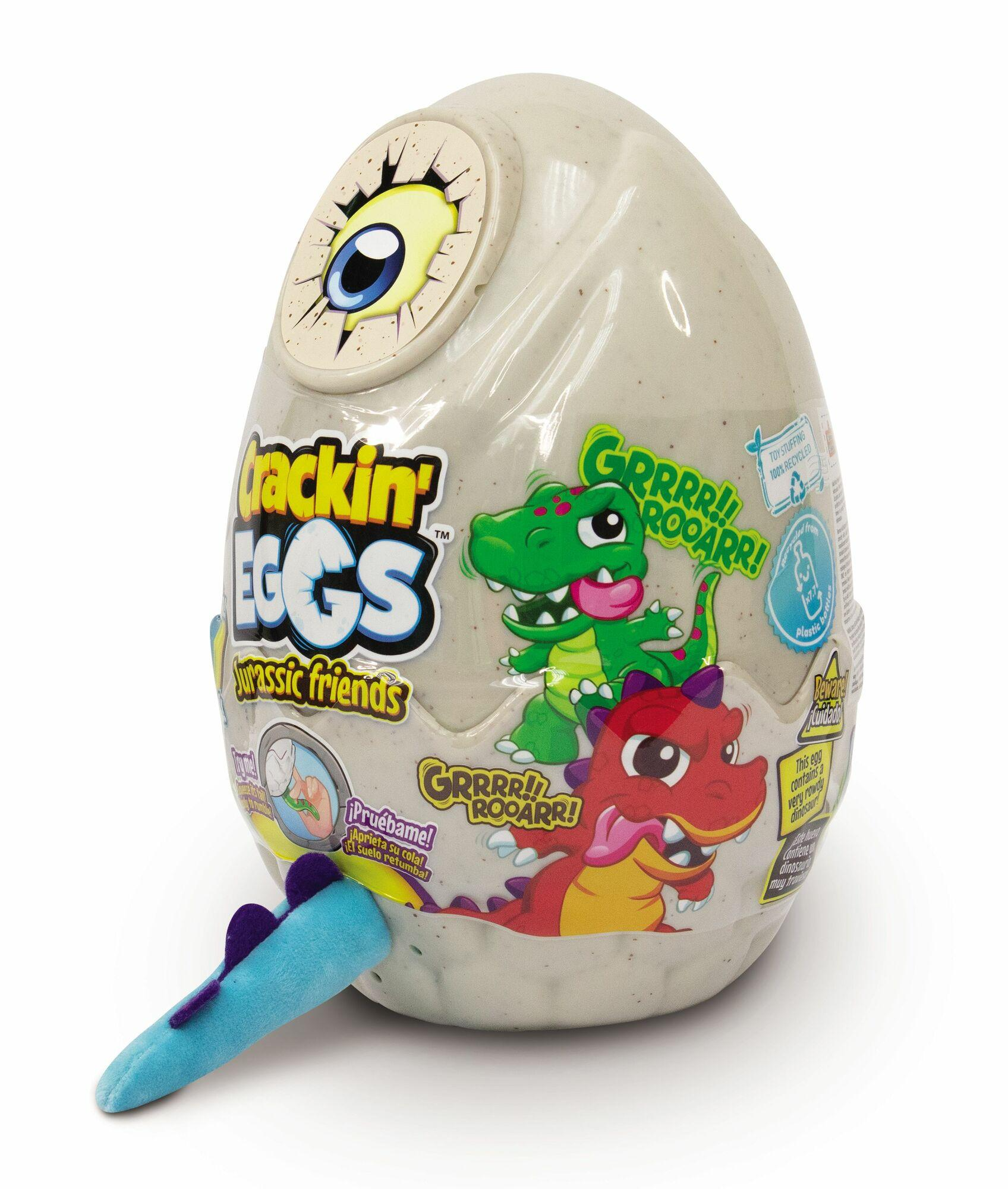 Мягкая игрушка Crackin'Eggs Динозавр в яйце голубой 22 см SK001