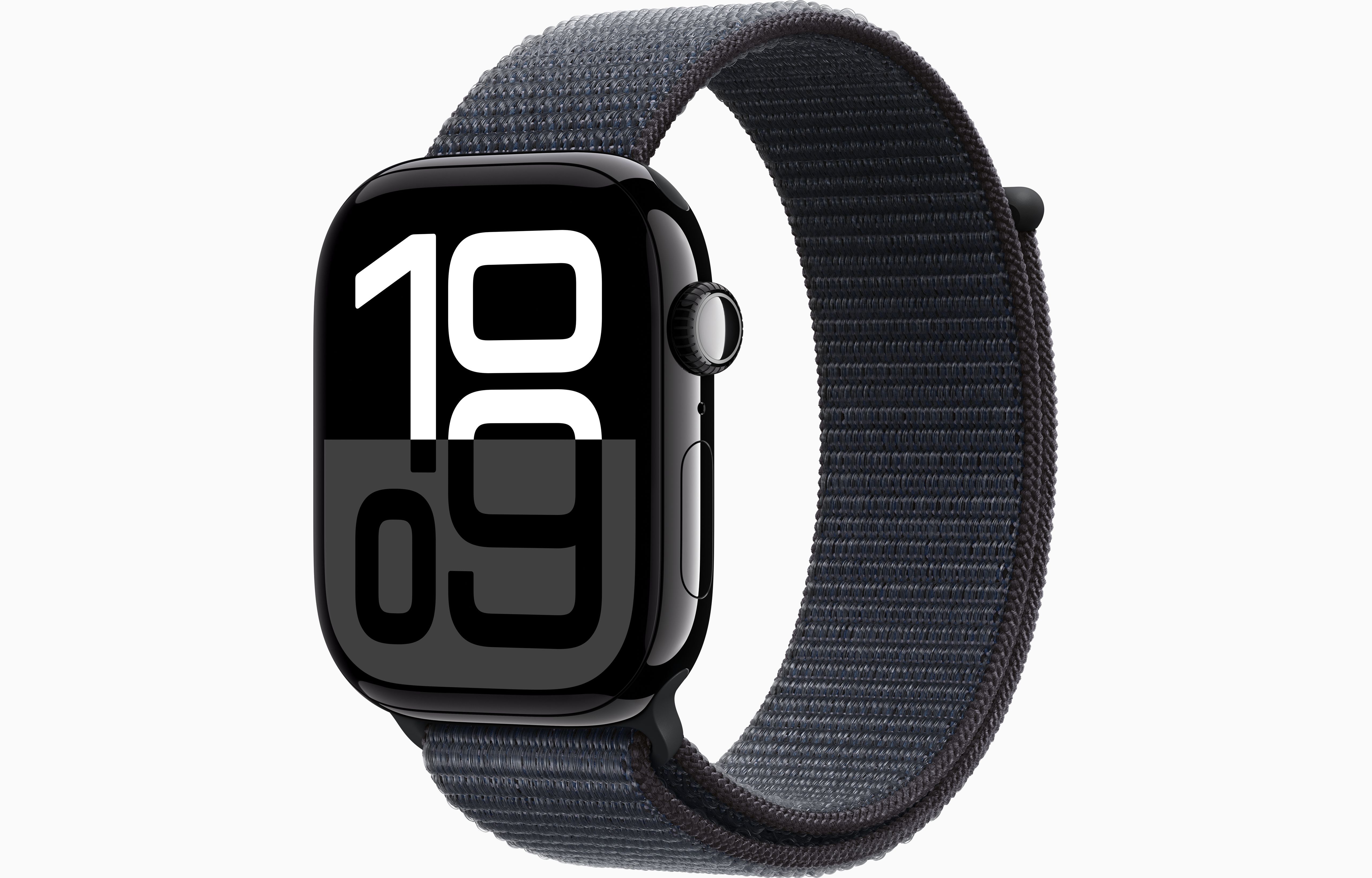 

Часы Apple Watch Series 10 Aluminium Jet Black 46mm GPS Sport Loop Ink, Watch Series 10