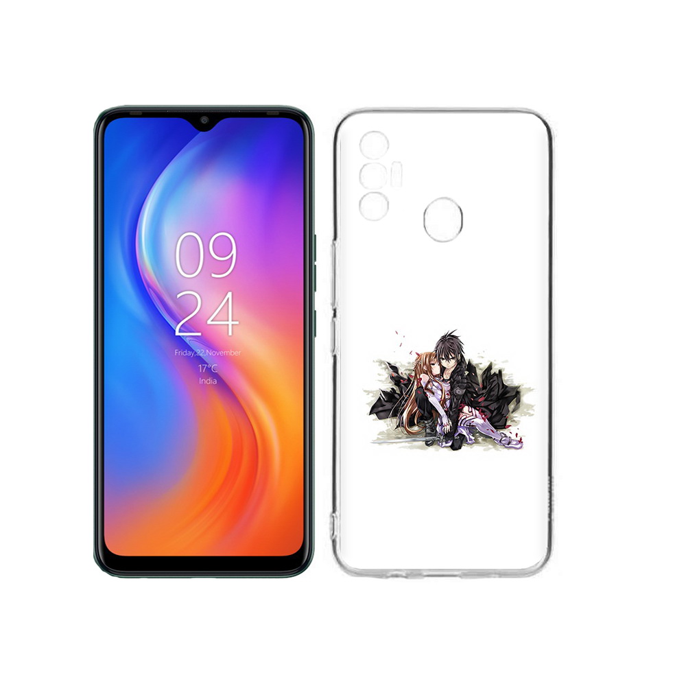 

Чехол MyPads Tocco для Tecno Spark 7 аниме асуна, Прозрачный, Tocco