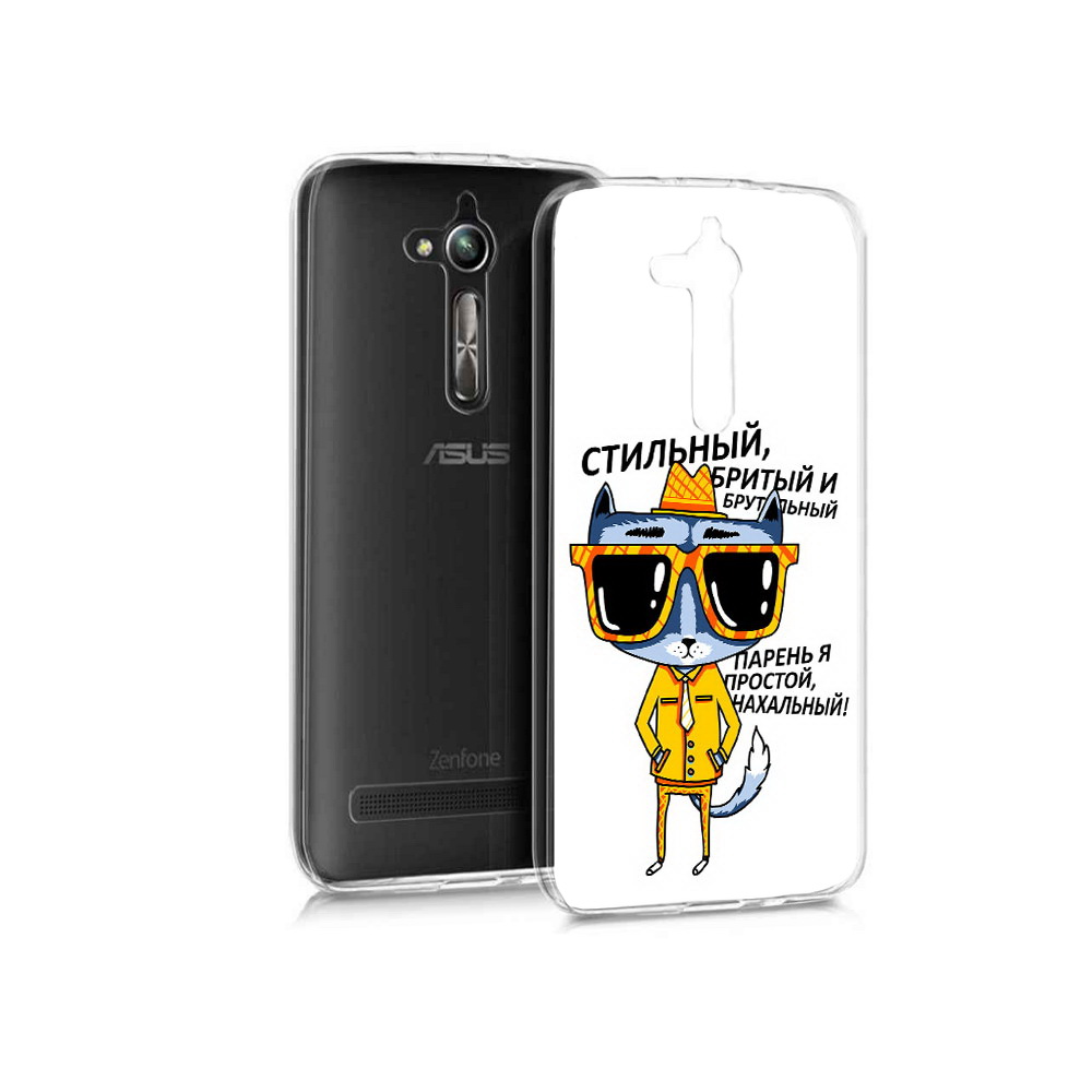 

Чехол MyPads Tocco для Asus ZenFone Go (ZB500KL) стильный кот, Прозрачный, Tocco