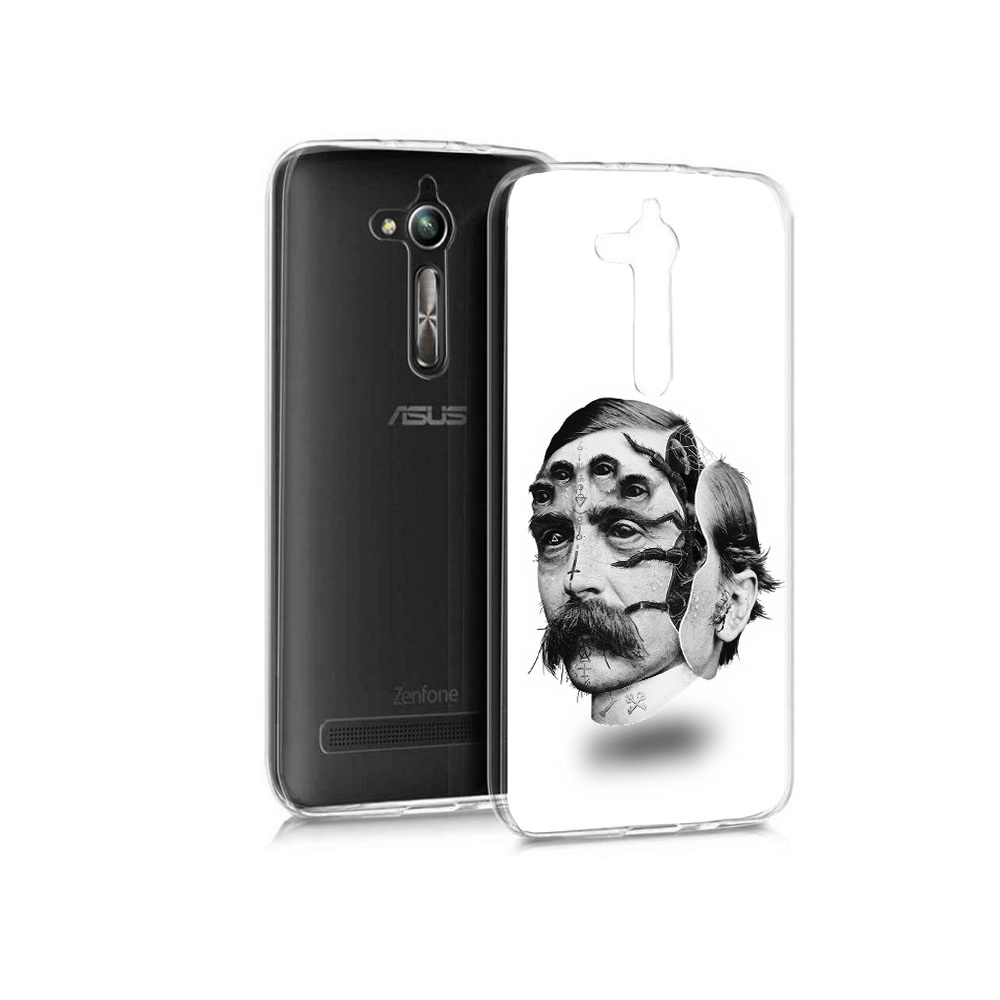 

Чехол MyPads Tocco для Asus ZenFone Go (ZB500KL) страшное лицо мужчины, Прозрачный, Tocco