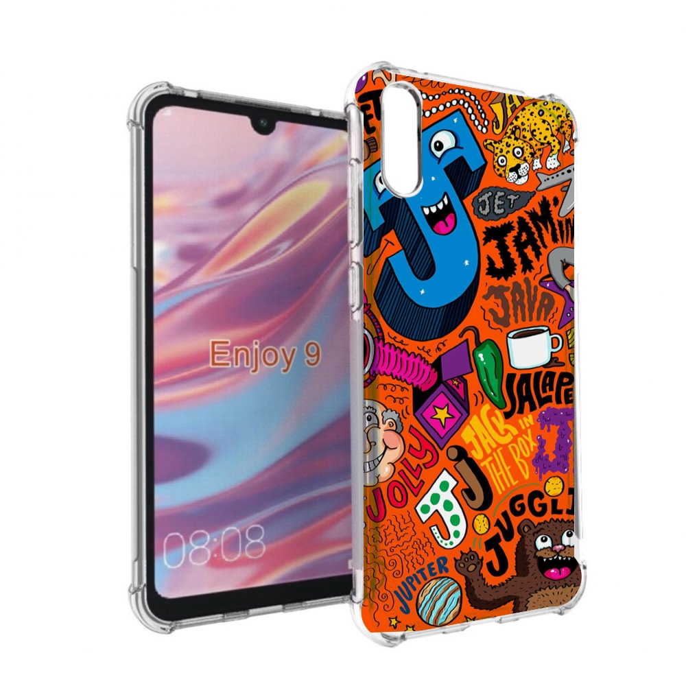 

Чехол бампер MyPads funky-decor для Huawei Enjoy 9, Прозрачный, Tocco