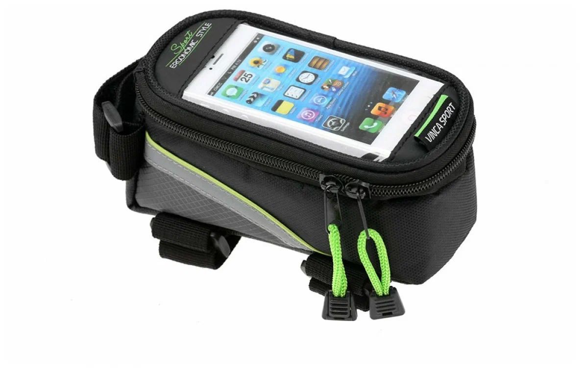

Велосумка на раму VINCA SPORT FB-07S (черно-зеленая), FB-07L