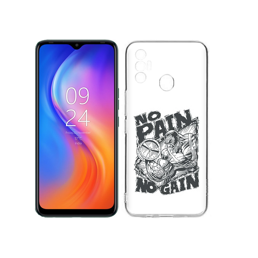 

Чехол MyPads Tocco для Tecno Spark 7 бодибилдинг тяжелая работа, Прозрачный, Tocco