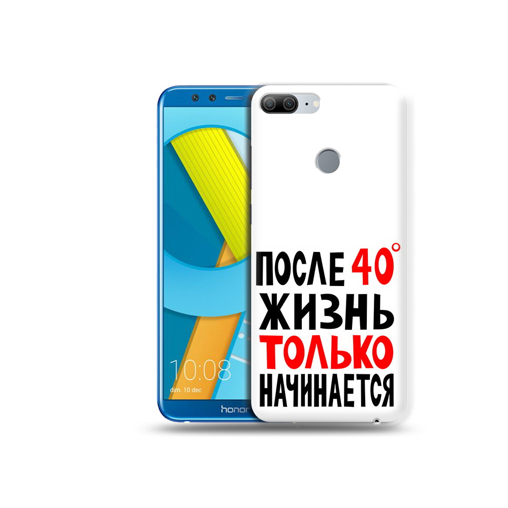 

Чехол MyPads Tocco для Huawei Honor 9 Lite после 40 жизнь начинается (PT117118.56.553), Прозрачный, Tocco