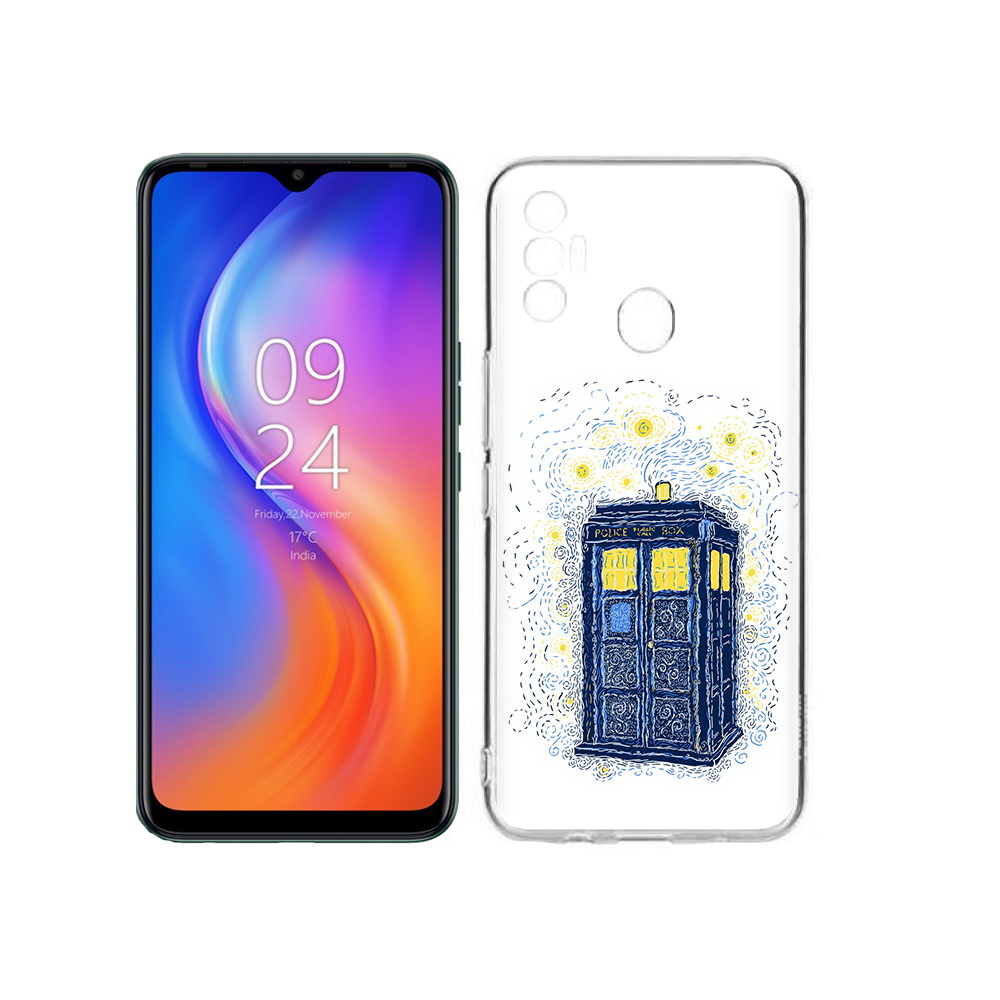 

Чехол MyPads Tocco для Tecno Spark 7 будка рисунок, Прозрачный, Tocco