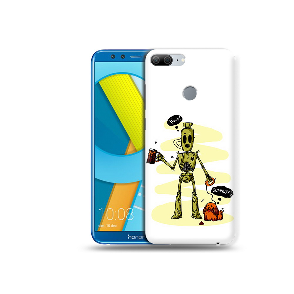 

Чехол MyPads Tocco для Huawei Honor 9 Lite прикольный робот (PT117118.56.557), Прозрачный, Tocco