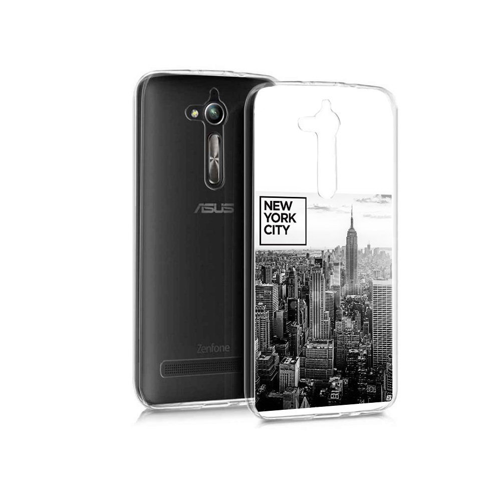 Чехол MyPads Tocco для Asus ZenFone Go (ZB500KL) черно белый ньюерк