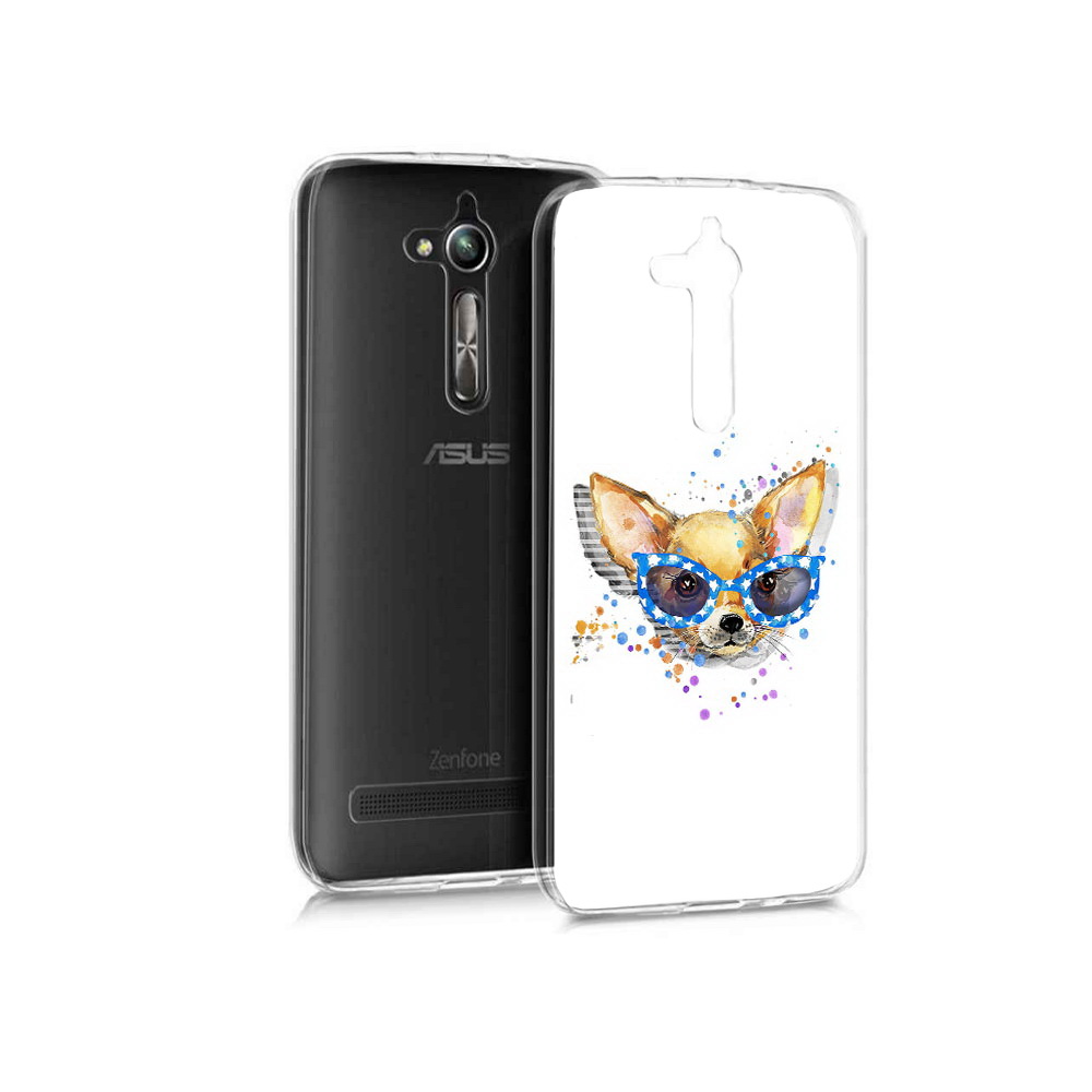 

Чехол MyPads Tocco для Asus ZenFone Go (ZB500KL) чихуа-хуа в очках, Прозрачный, Tocco