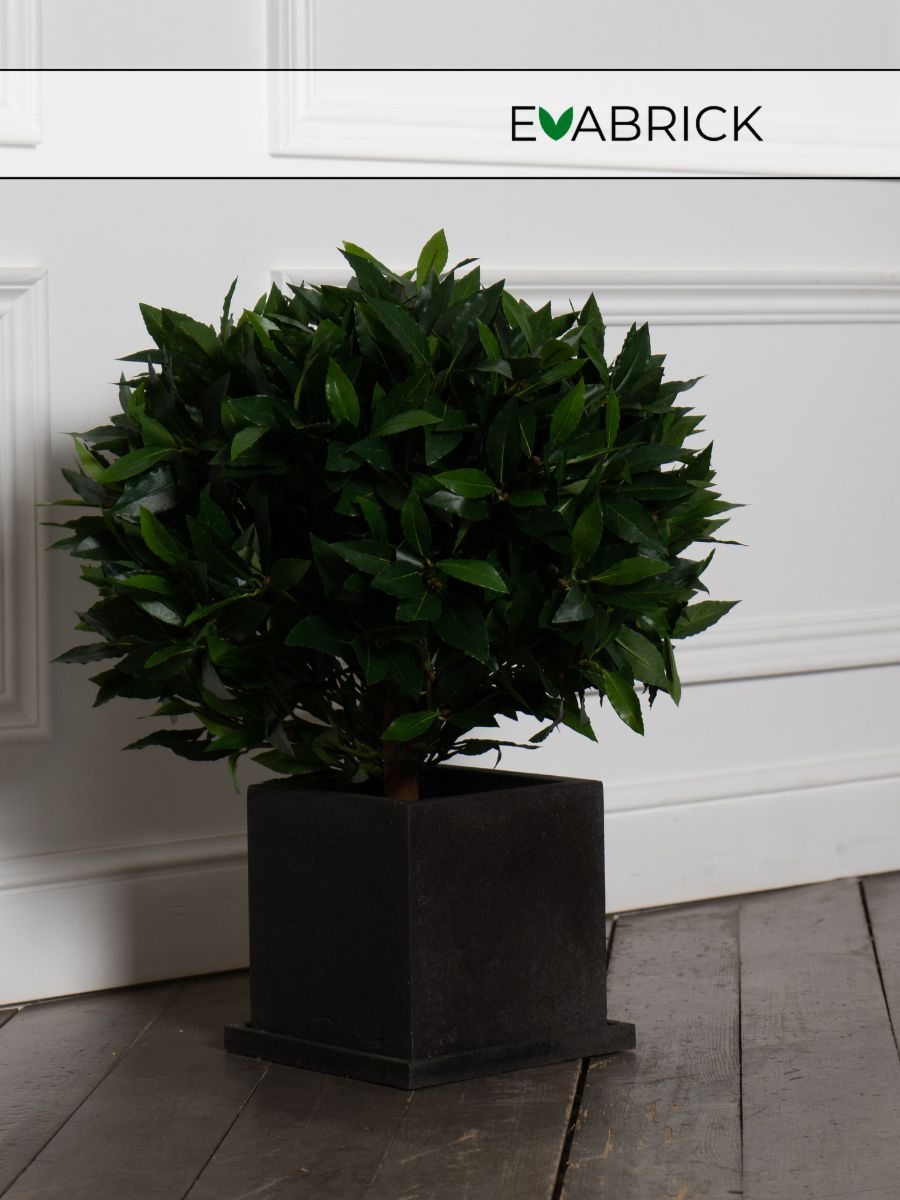 Цветочное кашпо Evabrick Cube искусственный камень Cube-HL20-20BP 5 л черный 1 шт.