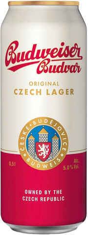 

Пиво Budweiser Budvar светлое ж/б 0,5 л