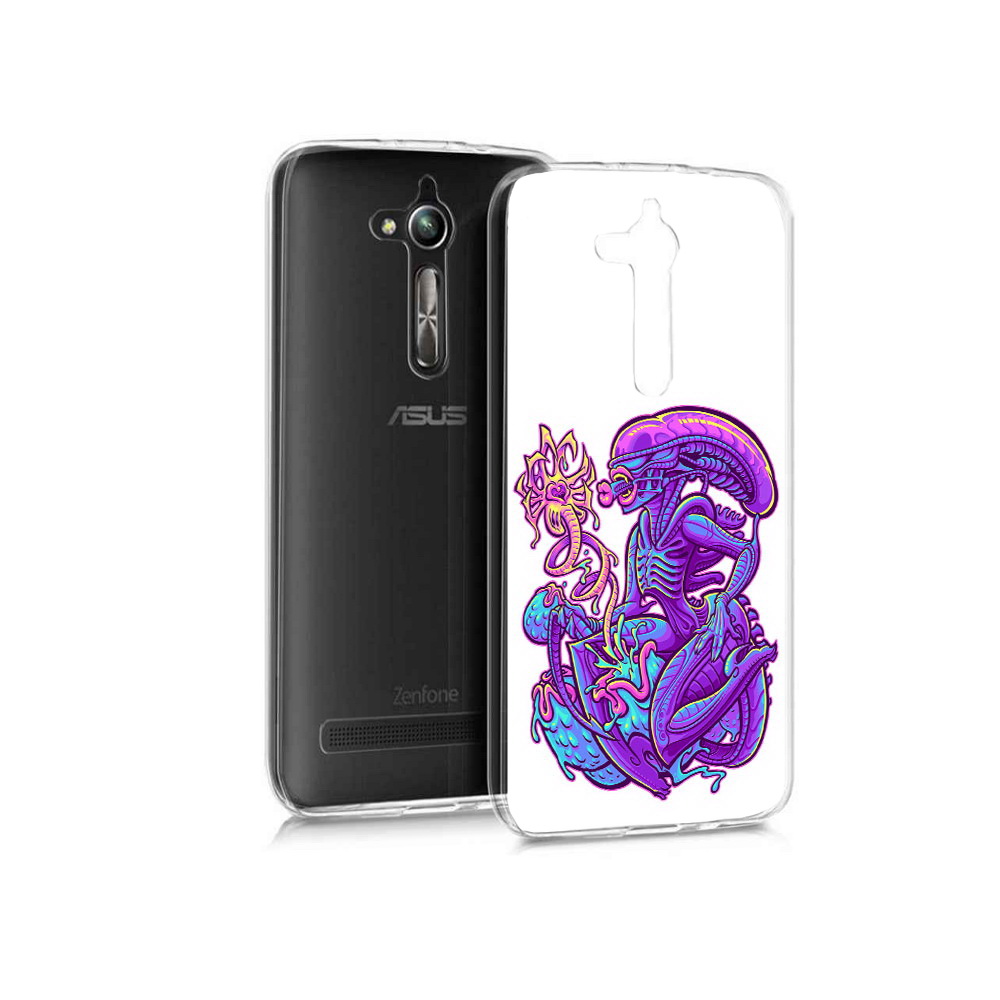 

Чехол MyPads Tocco для Asus ZenFone Go (ZB500KL) чужой фиолетовый цвет, Прозрачный, Tocco