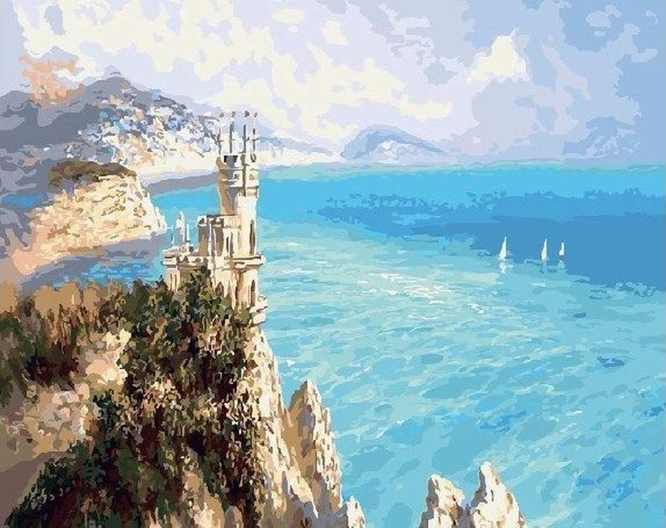 

Картина по номерам Molly Крым. Ласточкино гнездо, 40x50, Крым ласточкино гнездо